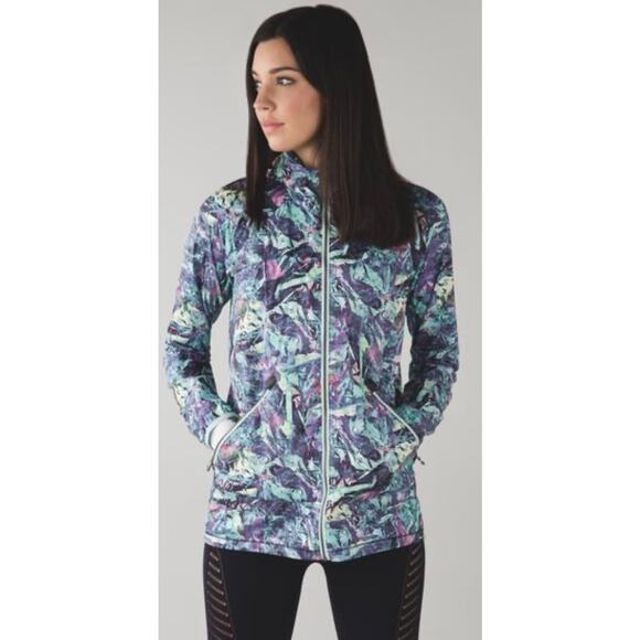 Lululemon Jackets & Blazers - LULULEMON Miss Misty Lightweight Packable Wind Rain Jacket Hooded Iridescent SZ4